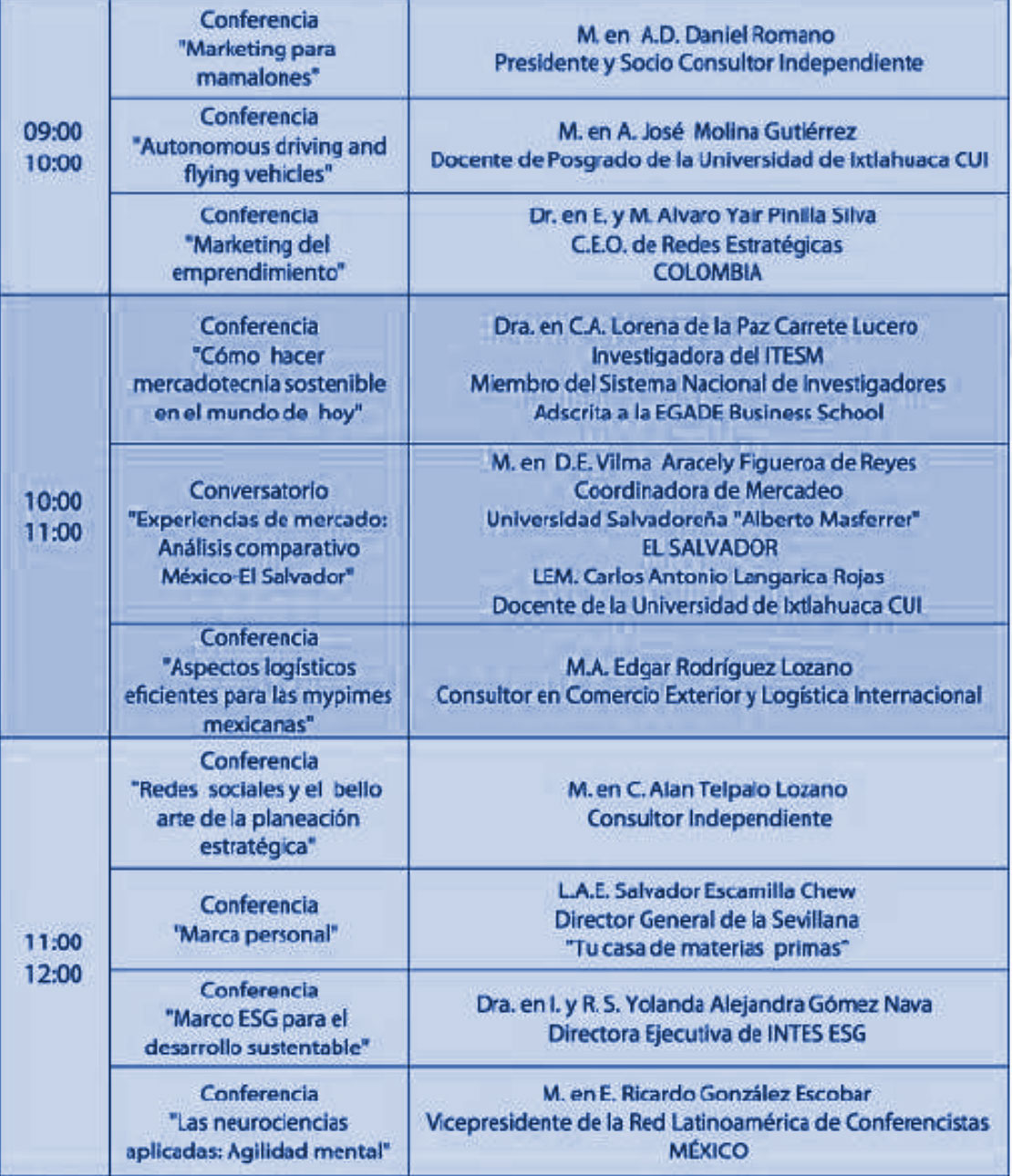 9:00 - 12:00 hrs. Image